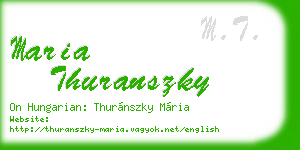 maria thuranszky business card